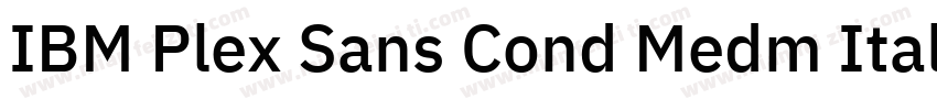 IBM Plex Sans Cond Medm Italic字体转换